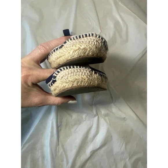 Anya Hindmarch Navy Espadrilles Size 37 Leather Suede - Picture 6 of 14